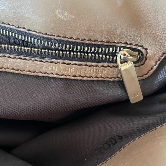 TOD'S D Bag with strap Taupe Brown Satchel Hand Bag Convertible - Picture 12 of 15